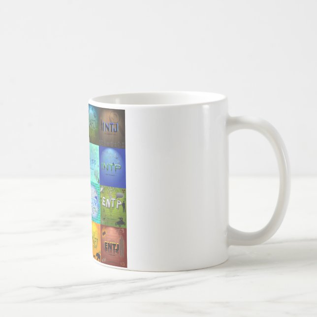Persönlichkeits-Art Tabellen-Tasse Kaffeetasse (Rechts)