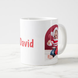 Personlized Merry Merry Merry Christmas Retro Jumbo-Tasse