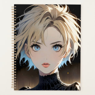 personnage anime avec les yeux bleus et une chemis
