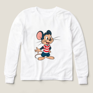 Personnage de souris de dessin animé joyeux