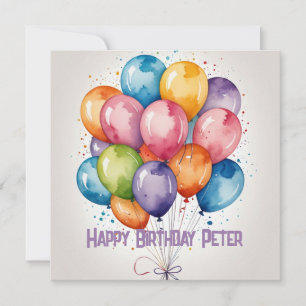 personnage Joyeux anniversaire carte ballon ballon