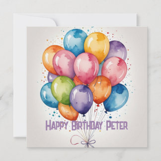 personnage Joyeux anniversaire carte ballon ballon