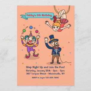 Personnages de cirque Invitation