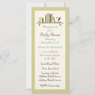 Personnalisable A-Z Baby Book Invitation de douche