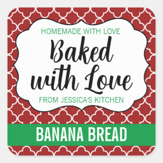 Personnalisable Baked with Love Étiquette HM001_03