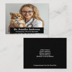 Personnalisable Carte de visite vétérinaire avec p