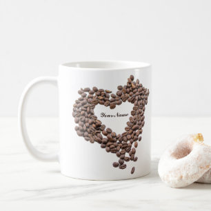 Personnalisable Coffeeholic tasse café beans amour
