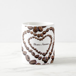 Personnalisable Coffeeholic tasse café beans amour