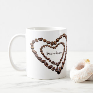 Personnalisable Coffeeholic tasse café beans amour