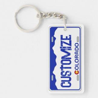 Personnalisable Colorado bleu plaque porte - clé