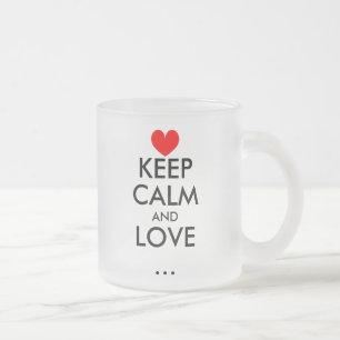 Personnalisable Conserver Calme amour tasse en ver