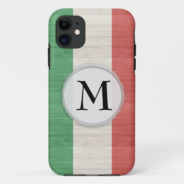 Personnalisable Coque drapeau italien iPhone 11 (Dos)