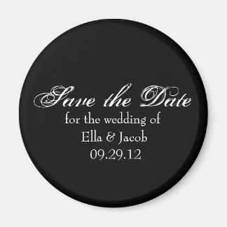 Personnalisable Enregistrer la date Magnet Black
