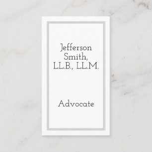 Personnalisable et simple Carte de visite d'avocat