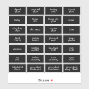 Personnalisable étanche Nourriture Noire Étiquette