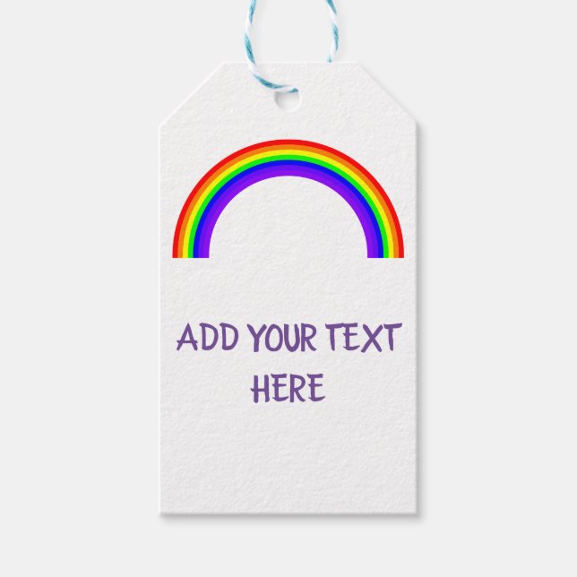 Personnalisable ! ! ! Étiquettes de cadeaux Rainbo (Devant)