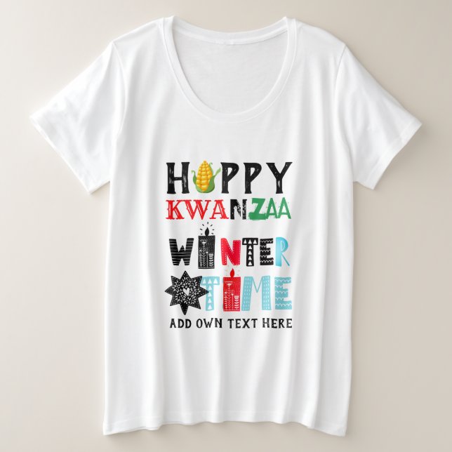 Personnalisable Happy KWANZAA Temps d'hiver bougie (Design devant)
