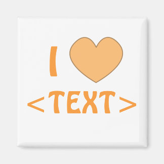 Personnalisable I Heart Magnet 0008