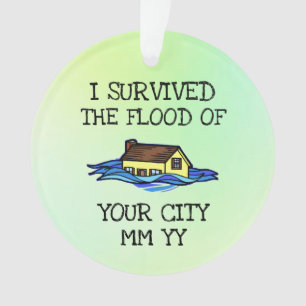 Personnalisable j'ai survécu au vert inondation