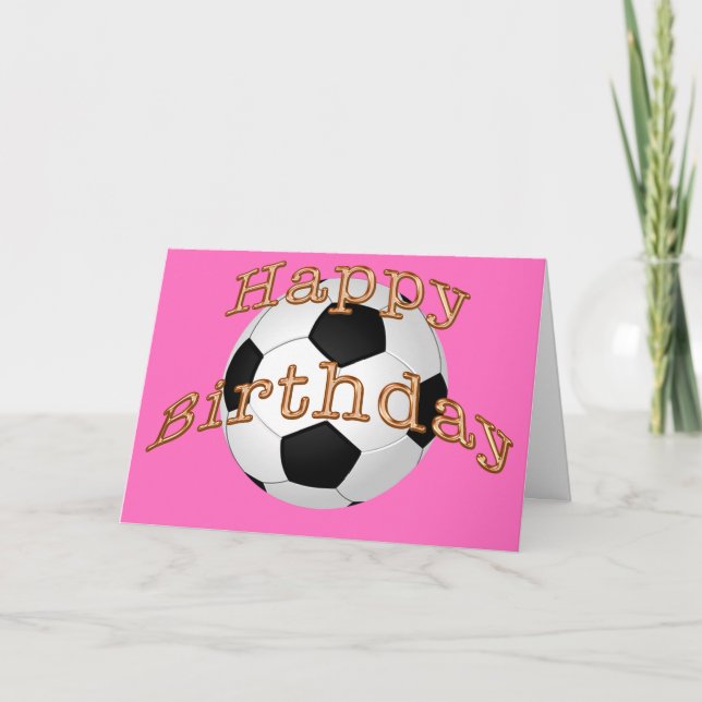 Personnalisable Joyeuses Cartes de Football Annive (Devant)