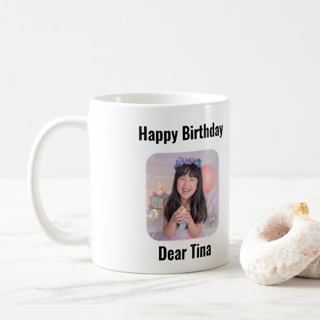 Personnalisable Joyeux Anniversaire Mug (Avec donut)