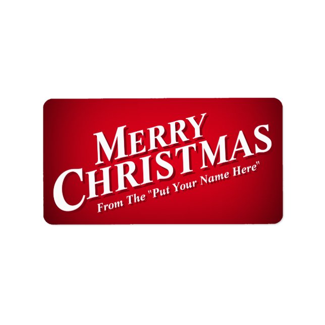 Personnalisable Joyeux Noël Stick Étiquettes (Devant)
