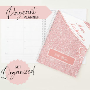 Personnalisable Pageant Planner - Rose Gold Partie