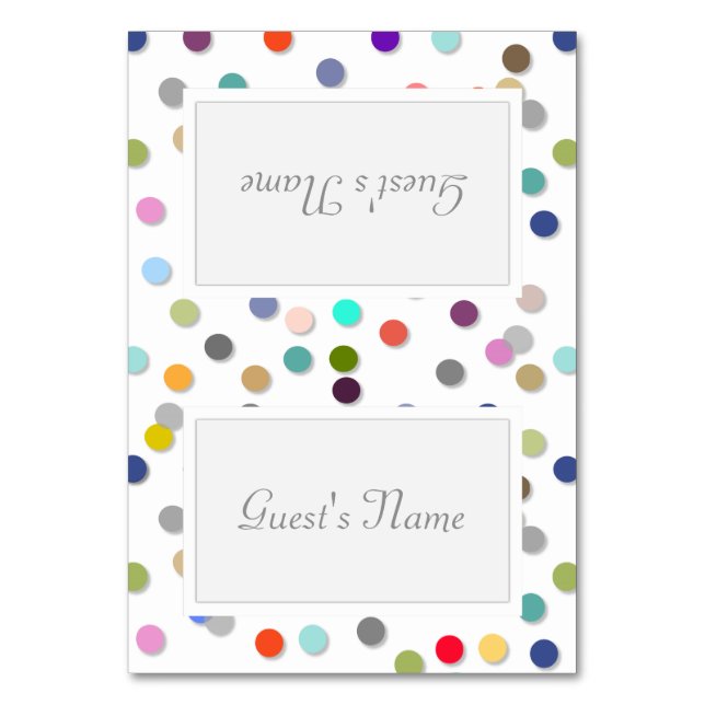 Personnalisable Polka Dot Confetti Nom Cartes de l (Par défaut)