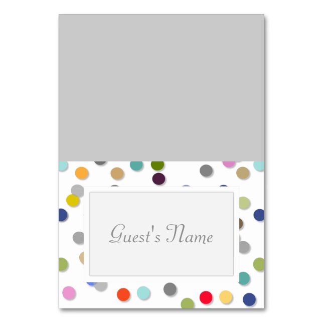 Personnalisable Polka Dot Confetti Nom Cartes de l (Par défaut)