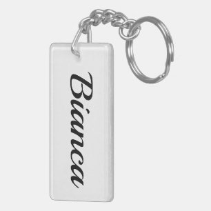personnalisable prénom Bianca noir blanc