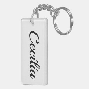 personnalisable prénom Cecilia noir et blanc