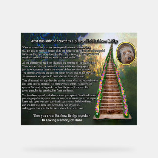 Personnalisable Rainbow Bridge Pet Memorial