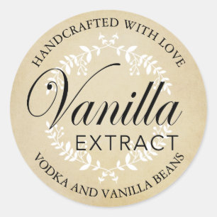 Personnalisable Vanilla Extract étiquette VE007_04