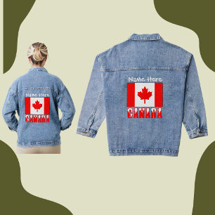Personnalisation blanche du drapeau canadien