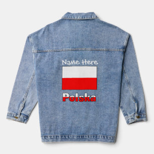 Personnalisation blanche du drapeau polonais