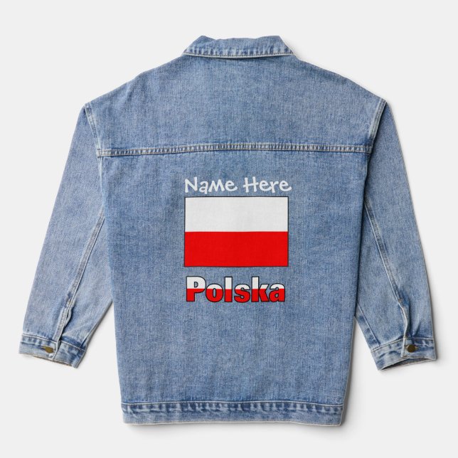 Personnalisation blanche du drapeau polonais (Verso)