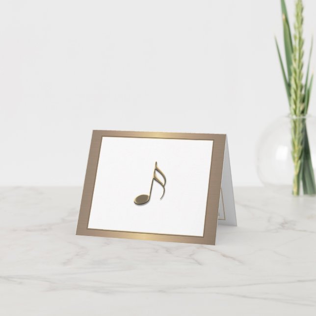 Personnalisation de la carte Gold Music Note 3D à  (Devant)