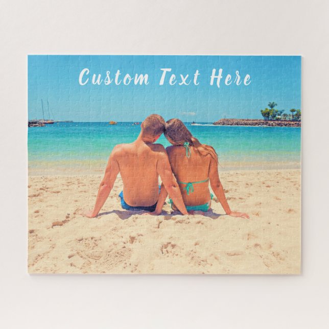 Personnalisation de votre puzzle photo avec texte  (Horizontal)