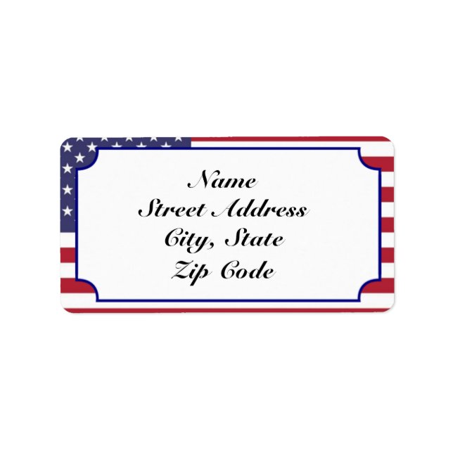 Personnalisation des Étiquettes de adresse du drap (Devant)