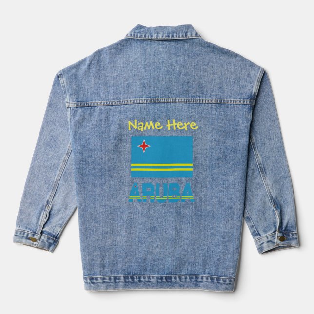Personnalisation jaune d'Aruba et du drapeau d'Aru (Verso)