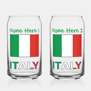 Personnalisation verte du drapeau italien en Itali