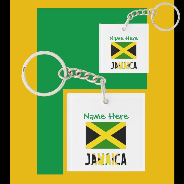Personnalisation verte du drapeau jamaïcain (Créateur téléchargé)