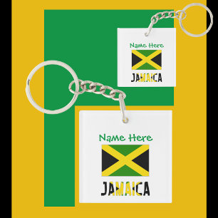 Personnalisation verte du drapeau jamaïcain et de 