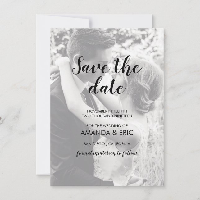 Personnalisé 2 mariage photo Enregistrer la carte  (Devant)