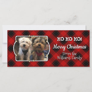 Personnalisé 3 cadre photo Modèle Noël Rouge Plaid