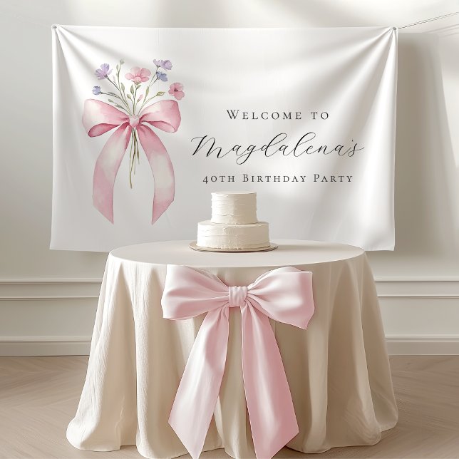 Personnalisé 40e anniversaire bandeau de bannière  (Créateur téléchargé)