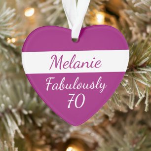 Personnalisé 70e anniversaire Fabulement 70 orneme
