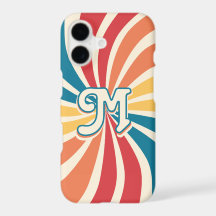 Personnalisé 70s Retro Sunburst Multi-Couleurs