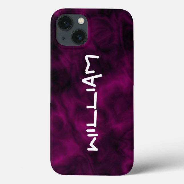 Personnalisé Abstrait violet iPhone Coque dur (Verso)