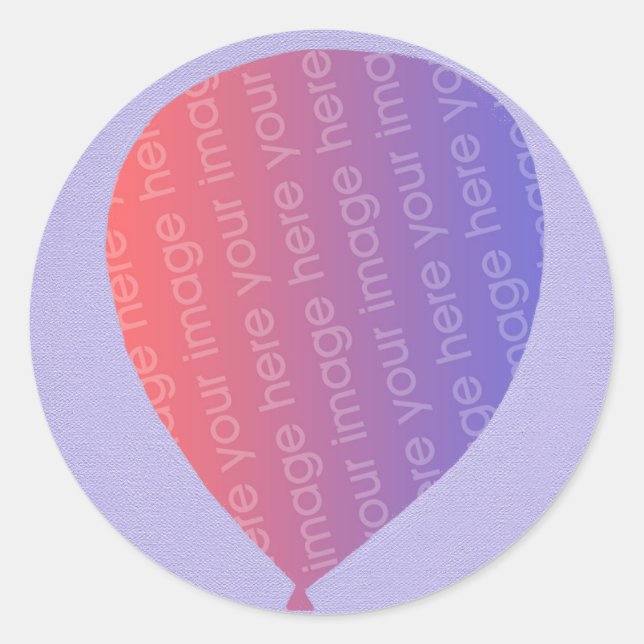 Personnalisé Ajouter Photo Ballons Stickers Annive (Devant)